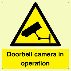 Doorbell camera in operation